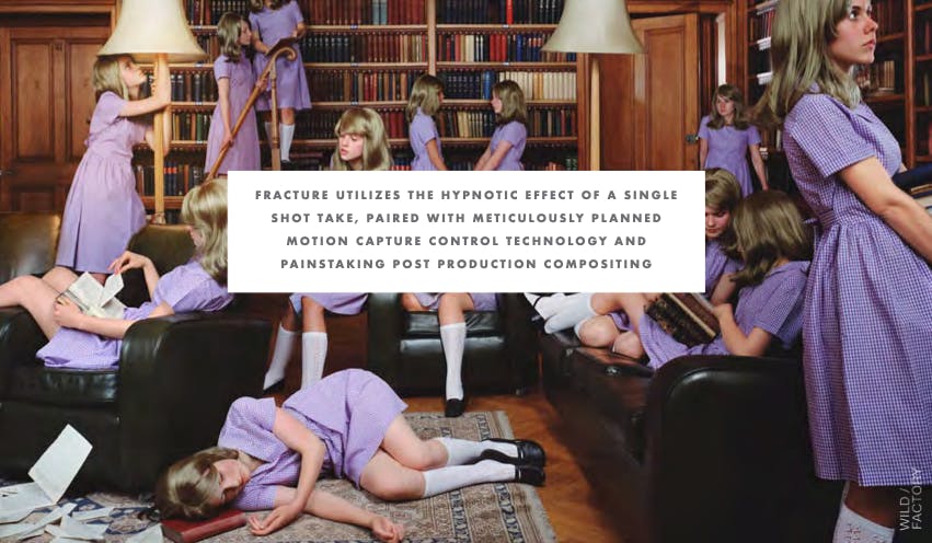 Award-winning commercial set with actors in a staged interior by an award winning video production company