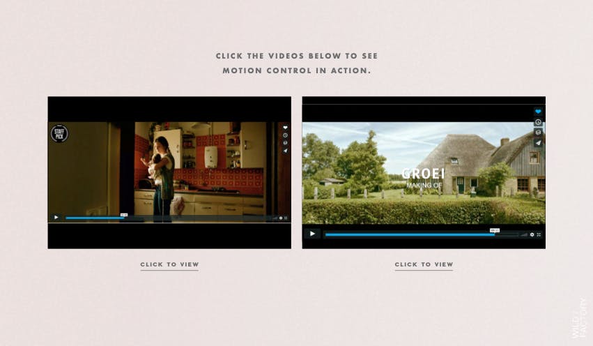 Presentation slide showing campaign stills from a premium advertising director roster at a commercial video production company