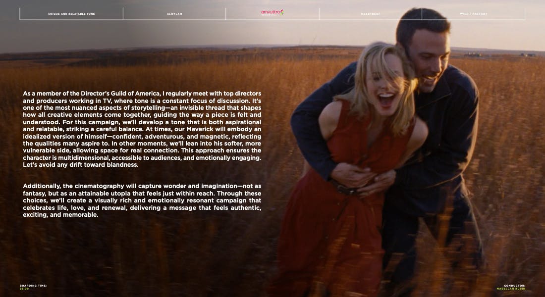 Couple embracing in a field on a practical video production shoot by a full service video production company
