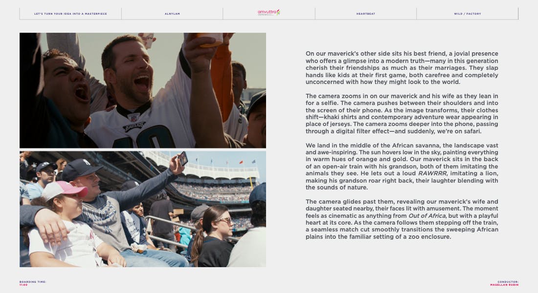 Article layout with lifestyle campaign images explaining how to create best ads at a commercial video production company