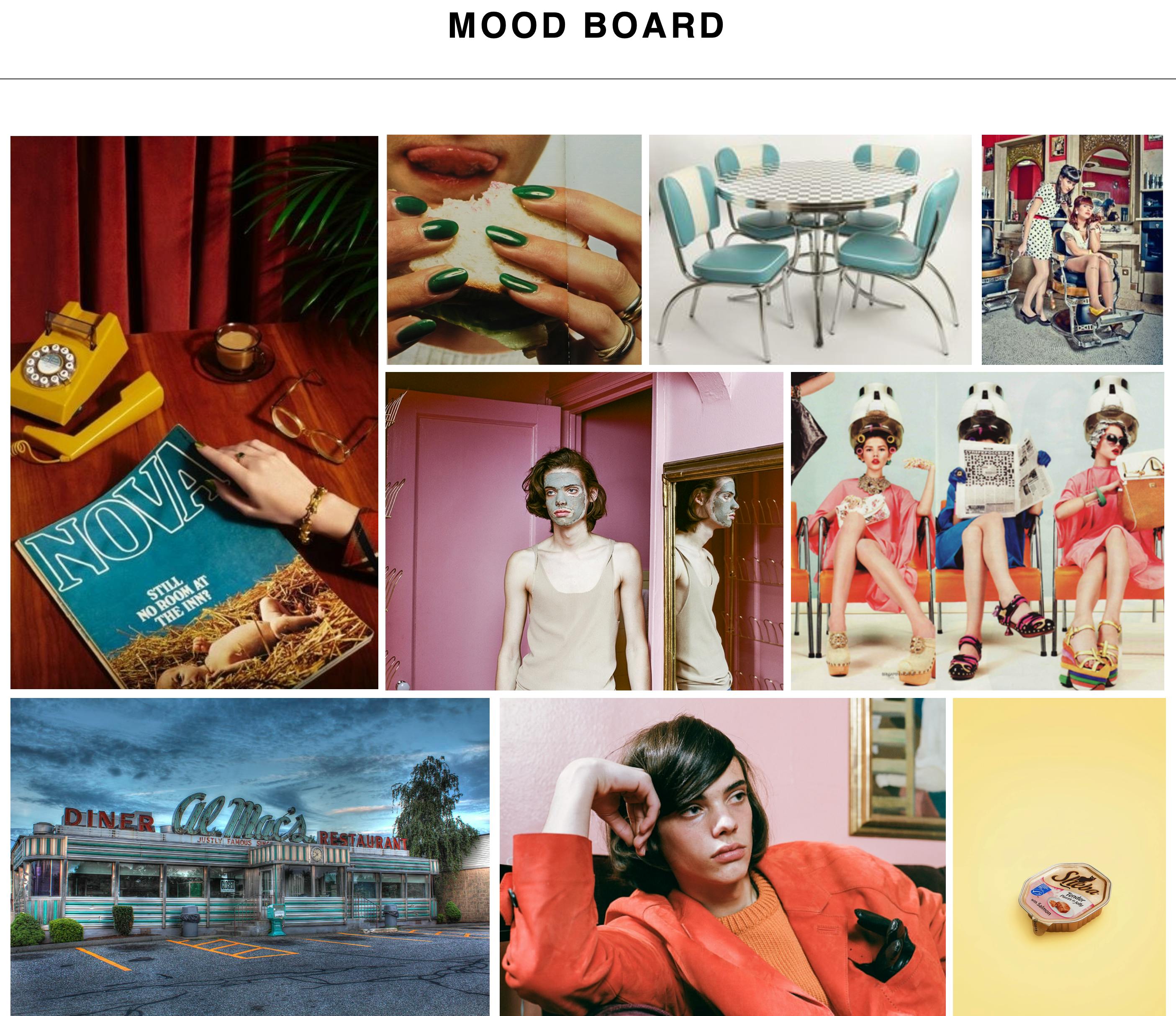 Mood board for MICHAA fashion brand film production in New York