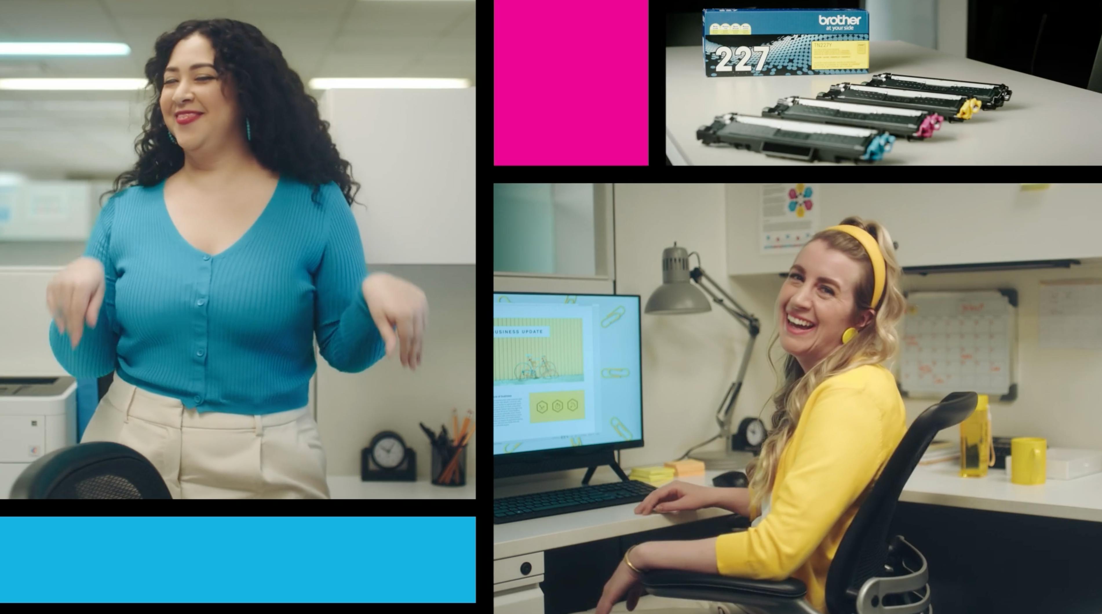 Branded series character grid from Brother’s episodic content campaign produced in New York.